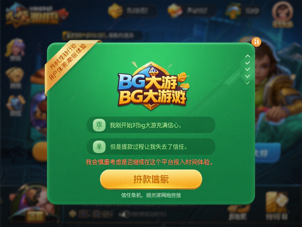 从用户反馈解析BG大游平台无法出款的真实原因 在网络游戏行业,用户体验的重要性毋庸置疑。不流畅的